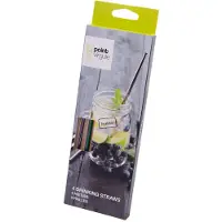 Point-Virgule - Bar - Rietjes Set/4 RVS Regenboog