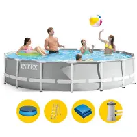 Intex Prism Frame Premium Pool Set - Opzetzwembad - Ø 427 x 107 cm met filterpomp