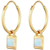 Elli PREMIUM Oorbellen blauw / goudgeel / goud