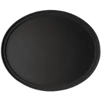 Cambro Camtread ovaal antislip glasvezel dienblad zwart 68,5x56cm
