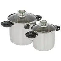 Bo Camp - Pannenset - Elegance Compact 2 - 2-Delig - RVS