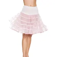 Leg avenue Basic knielange petticoat rok lichtroze - Kostuum Party - One size - Leg Avenue
