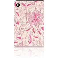 B2Ctelecom Samsung Galaxy Tab A8 2021/2022 Tablet Cover Pink Flowers