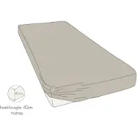 Kayori Hoeslaken Shizu Zand (Jersey)-1-persoons (90/100 x 200/210/220 cm)