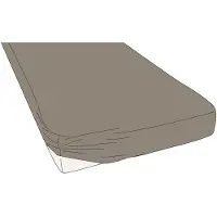 Kayori Topper Hoeslaken Shizu Taupe (Percal)-200 x 210/220 cm