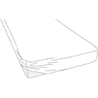 Kayori Topper Hoeslaken Shizu Wit (Percal)-100 x 200 cm