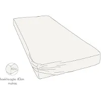 Kayori Hoeslaken Shizu Offwhite (Jersey)-Lits-Jumeaux XL (180/200 x 200/210/220 cm)