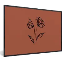 PosterMonkey Fotolijst incl. Poster - Bloemen - Rozen - Minimalisme - 30x20 cm - Posterlijst