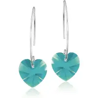 Montebello Oorbellen Pippa HZ55 - Swarovski Hart - 925 Zilver Gerhod. - Ø14mm - 40mm