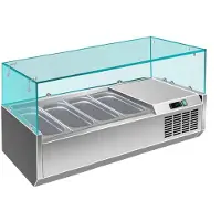 Saro Opzetkoelvitrine 3 x 1/3 + 1 x 1/2 GN