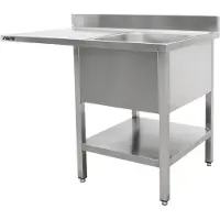 Saro Spoeltafel met 1 wasbak, rechts, 120Bx70Dx85H cm
