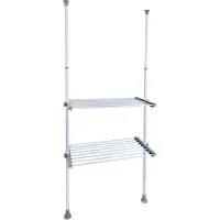Wenko Telescoopsysteem ''Twin'' Herkules 165/300 x 73/120 cm wit/grijs