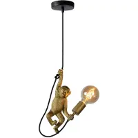 Lucide EXTRAVAGANZA CHIMP - Hanglamp - Ø 17,6 cm - 1xE27 - Zwart