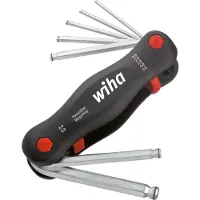 Wiha 369R P7 Inbus Haakse schroevendraaierset 2 mm, 2.5 mm, 3 mm, 4 mm, 5 mm, 6 mm, 8 mm 7-delig