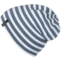 Sterntaler Beanie Slouch Gestreepte Jersey Grijs Blauw | Maat: 51 cm
