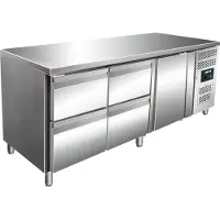 Saro Koelwerkbank Saro, RVS, 1 deur/4 lades, 180(b)x95(h)x70(d), 230V/350W