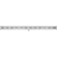 Mueller Eco douchegoot met flens en rooster 120x7cm RVS