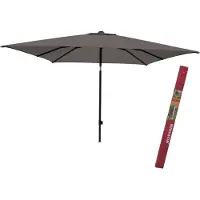 Madison Parasol Rechthoek Taupe met hoes | Corsica 200 x 250 cm | Kantelbare en rechthoekige parasol