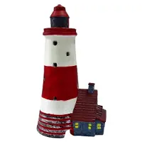 Superfish Aquarium Decoratie DecoLED Vuurtoren Rood / Wit 10,5 X 9,3 X 16,4 Cm