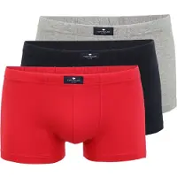 Tom Tailor Boxershorts donkerblauw / grijs gemêleerd / lichtrood