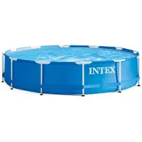 Intex 28210NP, 6503 liter, Framezwembad, Geschikt voor kinderen en volwassenen, Blauw, 21,9 kg