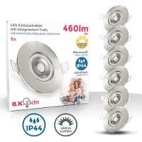B.K.Licht B.KLICHT - Inbouwspots badkamer - set van 6 - LED badkamerverlichting - spotjes - IP44 - Ø9cm - 3.000K - 460Lm - 5W