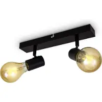B.K.Licht Retro plafondlamp, vintage plafondverlichting, spot, mat, industriële stijl, geschikt voor woonkamer of hal, fitting E27