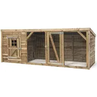 Voldux Britt XL - Kippenhok - Naturel - 342x130x132 cm