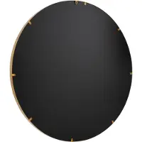 J-Line Mirror round high border metal/glass gold large