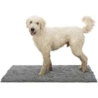 Trixie schoonloopmat hond waterdicht grijs 80x60 cm