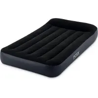 Intex DuraBeam Pillow Rest Classic, eenpersoons luchtbed, rechthoekig, geschikt voor binnen- en buitengebruik, met ingebouwde luchtpomp