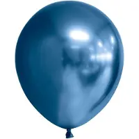 Wefiesta 10 x Latex blauwe chrome ballonnen. 30cm