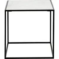 Nordal Cube bijzettafel - wit marmer S