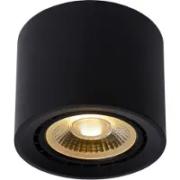 Lucide FEDLER - Plafondspot - Ø 12 cm - LED Dim to warm - GU10 (ES111) - 1x12W 2200K/3000K - Zwart