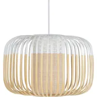 Forestier Hanglampe , Bamboo Light S, dimbare, Wit, Woonkamer, Bamboe, Designer