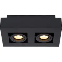 Lucide Xirax Plafondspot Black | 2x5W 2200K|3000K