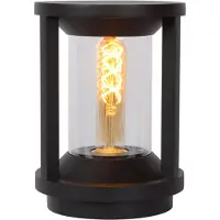 Lucide CADIX - Sokkellamp - Ø 16 cm - 1xE27 - IP65 - Zwart