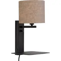It's About Romi Wandlamp Florence, dimbaar, zwart, Slaapkamer, metaal, Wandlamp