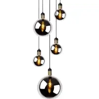 Lucide 5 Lichts Hanglamp Julius Smoke Glas