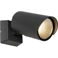 Lucide MANAL - Wandspot / Wandlamp Binnen/Buiten - LED - 1x13W 3000K - IP65 - Antraciet