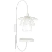 Forestier Papillon wandlamp XS With Shelf | White