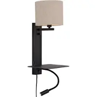 It's About Romi Wandlamp Florence, dimbaar, zwart, Slaapkamer, metaal, Wandlamp