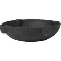 Ferm Living Bowl Kaarshouder 27 Cm Donkergrijs - Adventskaarsen & Kandelaars Steengoed Dark Grey - 1104264161