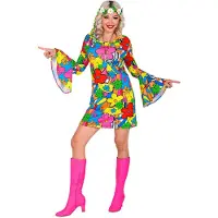 Finidi Hippie jurkje disco bloemen jaren 70 dames