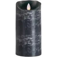 Sompex Flame LED kaars van echt was - antraciet / zwart M