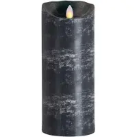 Sompex Flame LED kaars van echt was - antraciet / zwart L