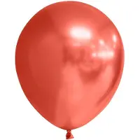 Wefiesta Ballonspiegel Chrome 30 Cm Latex Rood 10 Stuks