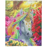 Crystal Art diamond painting kit Unicorn Forest 40 x 50 cm