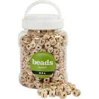 Creativ Company Houten Kralen, 9x9x9 mm, 3 mm, China Berry, 400 ml, 1 Emmer