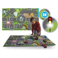Kids Globe Verkeerskleed met led verkeerslichten 100x75cm